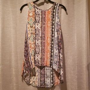 Sleeveless Print Tunic